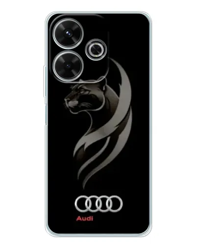 Чехол для Xiaomi Redmi 13 с картинкой «Графика — пантера и Audi»
