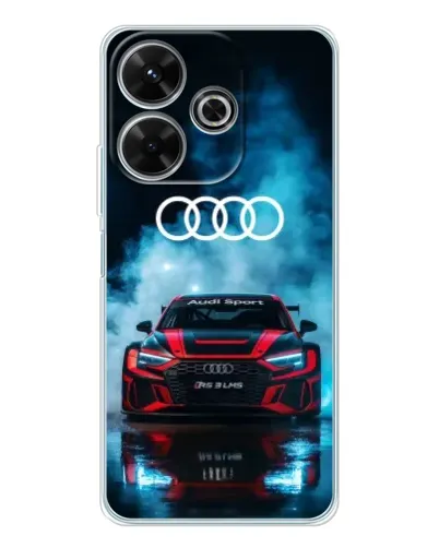 Чехол для Xiaomi Redmi 13 с картинкой «Audi Sport — неон»