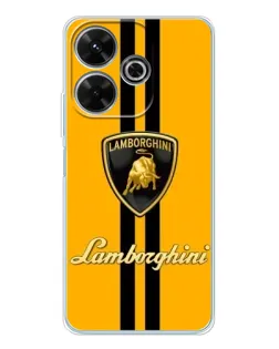 Чохол для Xiaomi Redmi 13 з картинкою «Lamborghini Stripe жовтий»