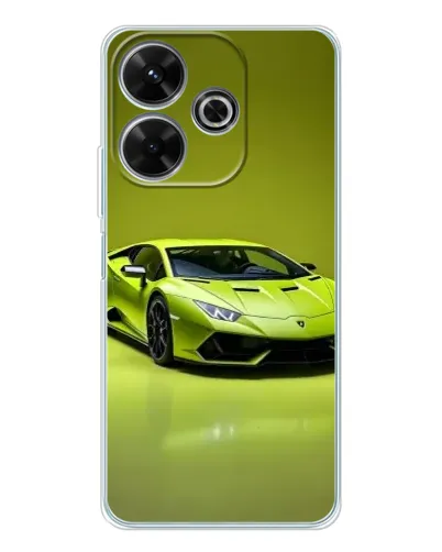 Чохол для Xiaomi Redmi 13 з картинкою «Салатовий Lamborghini Huracan»