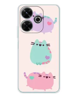 Чохол для Xiaomi Redmi 13 з картинкою «Pusheen тріо» Чохол для Xiaomi Redmi 13 з картинкою «Pusheen тріо»