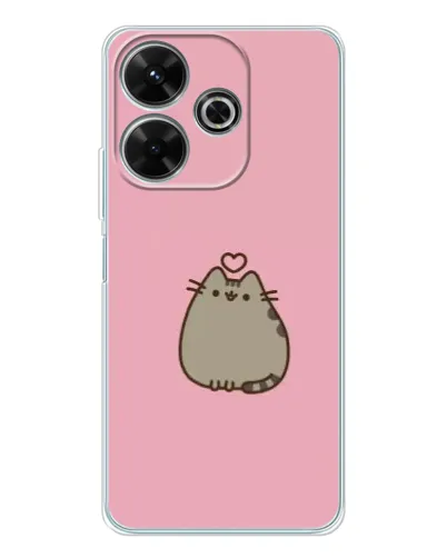 Чохол для Xiaomi Redmi 13 з картинкою «Pusheen серце»