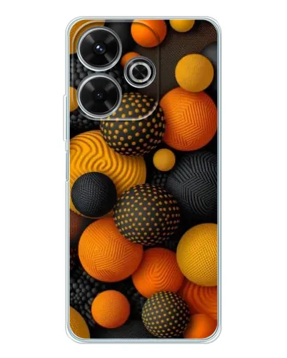 Чехол для Xiaomi Redmi 13 с картинкой «Объемные оранжевые сферы» Чехол для Xiaomi Redmi 13 с картинкой «Объемные оранжевые сферы»