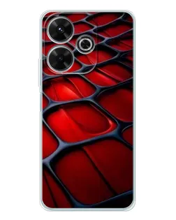 Чехол для Xiaomi Redmi 13 с картинкой «Красная глянцевая сетка»