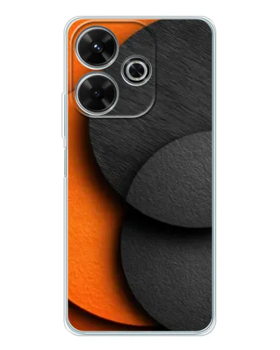 Чехол для Xiaomi Redmi 13 с картинкой «Геометрия оранжевых кругов» Чехол для Xiaomi Redmi 13 с картинкой «Геометрия оранжевых кругов»