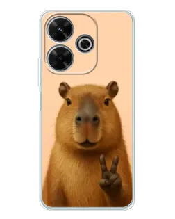 Чохол для Xiaomi Redmi 13 з картинкою «Капібара вікторія»