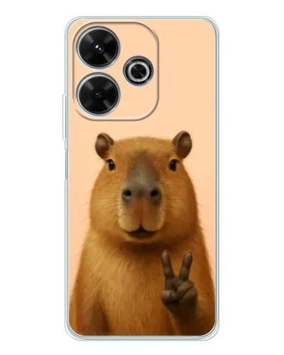 Чехол для Xiaomi Redmi 13 с картинкой «Капибара виктория»