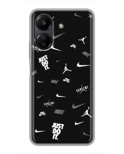 Чехол для Xiaomi Redmi 13C с картинкой «Nike Black Pattern» Чехол для Xiaomi Redmi 13C с картинкой «Nike Black Pattern»