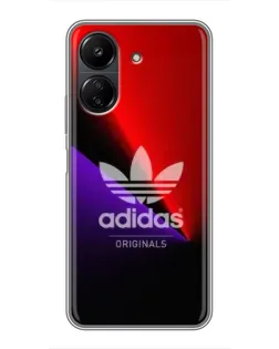 Чехол для Xiaomi Redmi 13C с картинкой «Adidas Red Neon»