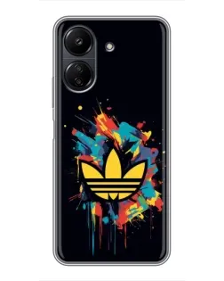 Чехол для Xiaomi Redmi 13C с картинкой «Adidas Splash»