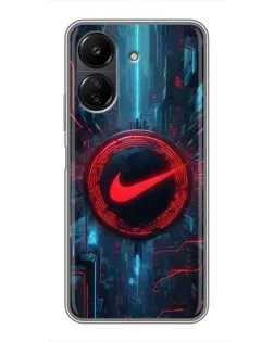 Чехол для Xiaomi Redmi 13C с картинкой «Техногенный стиль Nike» Чехол для Xiaomi Redmi 13C с картинкой «Техногенный стиль Nike»