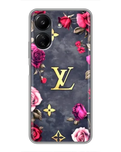 Чехол для Xiaomi Redmi 13C с картинкой «Цветочный Louis Vuitton»
