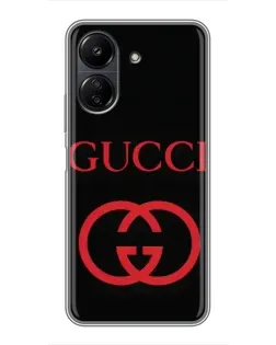 Чехол для Xiaomi Redmi 13C с картинкой «Gucci — красный логотип» Чехол для Xiaomi Redmi 13C с картинкой «Gucci — красный логотип»