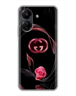 Чехол для Xiaomi Redmi 13C с картинкой «Gucci — неоновая роза» Чехол для Xiaomi Redmi 13C с картинкой «Gucci — неоновая роза»