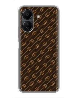 Чехол для Xiaomi Redmi 13C с картинкой «Gucci — золотые диагонали» Чехол для Xiaomi Redmi 13C с картинкой «Gucci — золотые диагонали»