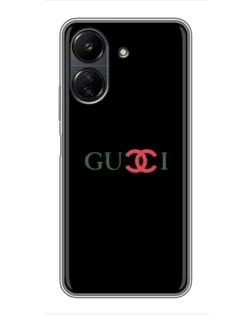 Чехол для Xiaomi Redmi 13C с картинкой «Gucci — красный градиент» Чехол для Xiaomi Redmi 13C с картинкой «Gucci — красный градиент»