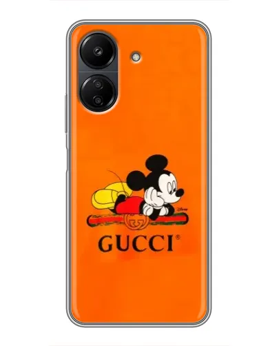 Чехол для Xiaomi Redmi 13C с картинкой «Микки Маус Gucci — оранж» Чехол для Xiaomi Redmi 13C с картинкой «Микки Маус Gucci — оранж»