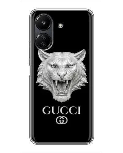 Чехол для Xiaomi Redmi 13C с картинкой «Gucci — серебряный лев» Чехол для Xiaomi Redmi 13C с картинкой «Gucci — серебряный лев»