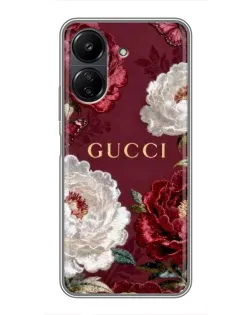 Чехол для Xiaomi Redmi 13C с картинкой «Gucci — бордовые розы» Чехол для Xiaomi Redmi 13C с картинкой «Gucci — бордовые розы»