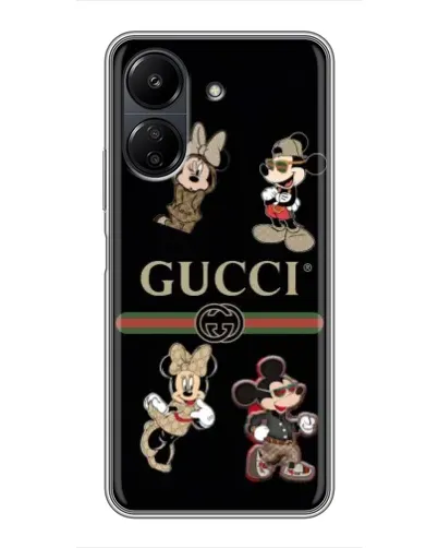 Чехол для Xiaomi Redmi 13C с картинкой «Gucci — герои Disney и монограмма» Чехол для Xiaomi Redmi 13C с картинкой «Gucci — герои Disney и монограмма»