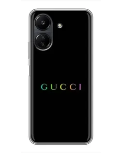 Чехол для Xiaomi Redmi 13C с картинкой «Gucci — неоновый минимализм» Чехол для Xiaomi Redmi 13C с картинкой «Gucci — неоновый минимализм»