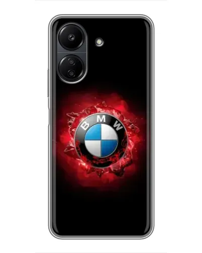 Чехол для Xiaomi Redmi 13C с картинкой «Логотип BMW — вспышка»