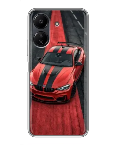 Чехол для Xiaomi Redmi 13C с картинкой «BMW на красной дорожке»
