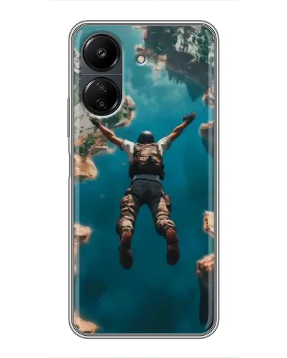 Чехол для Xiaomi Redmi 13C с картинкой «PUBG — свободное падение»
