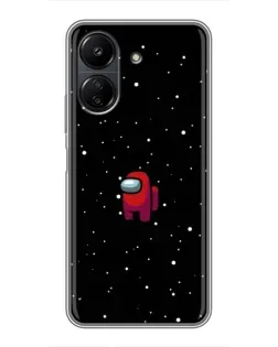 Чехол для Xiaomi Redmi 13C с картинкой «Красный Among Us»
