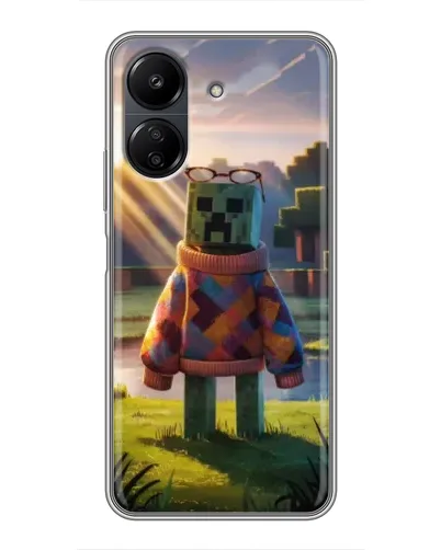 Чехол для Xiaomi Redmi 13C с картинкой «Крипер в свитере» Чехол для Xiaomi Redmi 13C с картинкой «Крипер в свитере»
