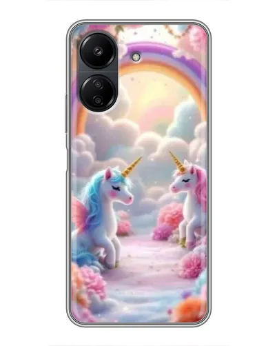 Чехол для Xiaomi Redmi 13C с картинкой «Радуга и единороги» Чехол для Xiaomi Redmi 13C с картинкой «Радуга и единороги»
