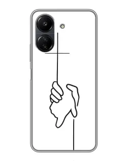 Чехол для Xiaomi Redmi 13C с картинкой «Рука держит»