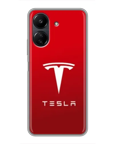 Чехол для Xiaomi Redmi 13C с картинкой «Tesla Red Classic»