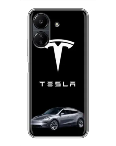 Чехол для Xiaomi Redmi 13C с картинкой «Tesla Model Y»