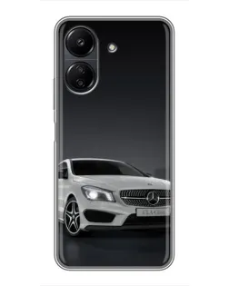 Чехол для Xiaomi Redmi 13C с картинкой «Mercedes AMG GT Silver»