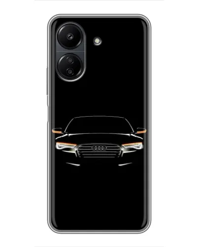 Чехол для Xiaomi Redmi 13C с картинкой «Audi — ночной контур»