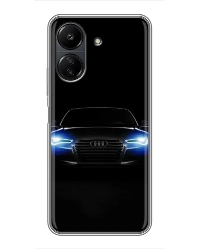 Чехол для Xiaomi Redmi 13C с картинкой «Audi в неоне»