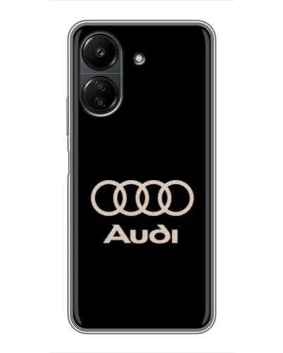 Чехол для Xiaomi Redmi 13C с картинкой «Audi — золотой логотип»