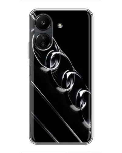 Чехол для Xiaomi Redmi 13C с картинкой «Audi — абстрактные кольца»