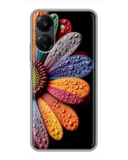 Чехол для Xiaomi Redmi 13C с картинкой «Радужный цветок»