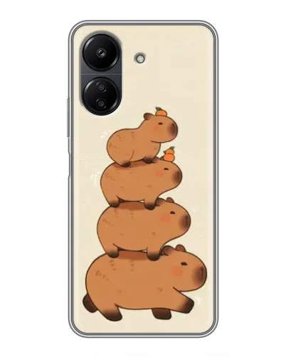 Чехол для Xiaomi Redmi 13C с картинкой «Башня из капибар»