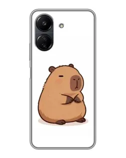 Чехол для Xiaomi Redmi 13C с картинкой «Толстенькая капибара»