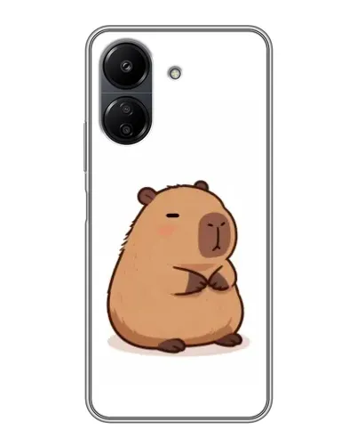 Чехол для Xiaomi Redmi 13C с картинкой «Толстенькая капибара»
