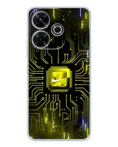Чехол для Xiaomi Redmi 13x с картинкой «Nike — золотая искра» Чехол для Xiaomi Redmi 13x с картинкой «Nike — золотая искра»