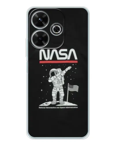Чехол для Xiaomi Redmi 13x с картинкой «NASA — шагаем по Луне» Чехол для Xiaomi Redmi 13x с картинкой «NASA — шагаем по Луне»