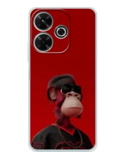 Чохол для Xiaomi Redmi 13x з картинкою «Bored Ape в червоному» Чохол для Xiaomi Redmi 13x з картинкою «Bored Ape в червоному»