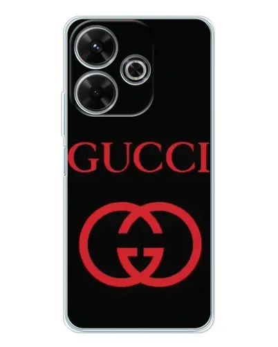 Чехол для Xiaomi Redmi 13x с картинкой «Gucci — красный логотип» Чехол для Xiaomi Redmi 13x с картинкой «Gucci — красный логотип»