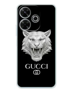 Чохол для Xiaomi Redmi 13x з картинкою «Gucci — срібний лев» Чохол для Xiaomi Redmi 13x з картинкою «Gucci — срібний лев»