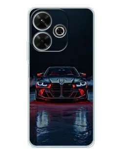 Чехол для Xiaomi Redmi 13x с картинкой «BMW на мокрой дороге»