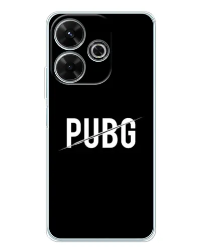 Чохол для Xiaomi Redmi 13x з картинкою «PUBG — білий логотип»